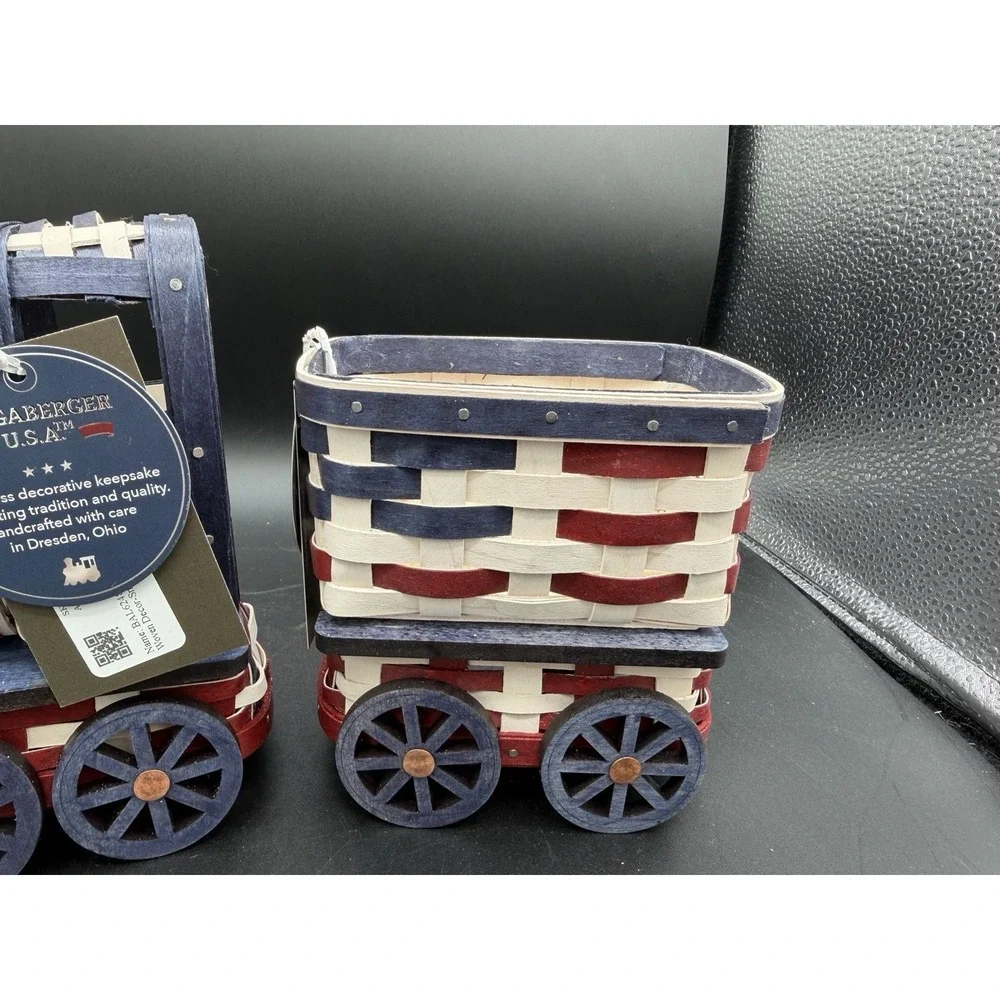 🇺🇸🚂 Longaberger 2026 Collectors Americana 2‑Pc USA Locomotive & Tender Car